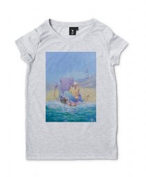 Жіноча футболка Пухнастики. На березі нашого з тобою моря
