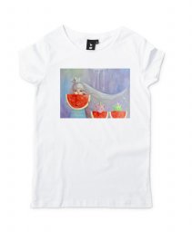 Жіноча футболка Пухнастики. Літні кавуну і водоспади
