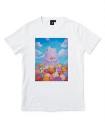 Чоловіча футболка Пухнастики та поле жовтневих хризантем