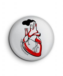 Значок Червоно-чорне серце Сєвєродонецька