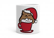 Чашка Різдвяний котик в чашці