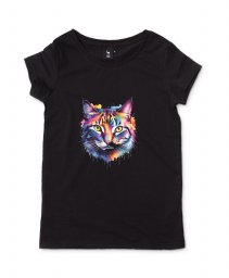 Жіноча футболка Кольоровий кіт
