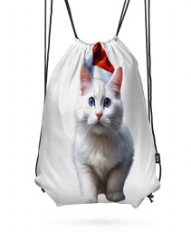 Рюкзак Новий рік, білий котик
