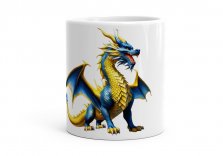 Чашка Синьо-жовтий дракон
