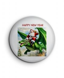 Значок З Новим роком, Санта на драконі