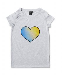Жіноча футболка Серце жовто-блакитне
