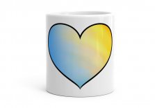 Чашка Серце жовто-блакитне