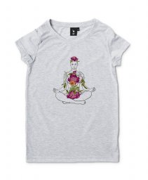 Жіноча футболка йогіня в квітах