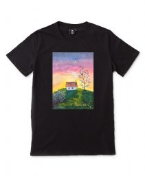 Чоловіча футболка Захід сонця в садку