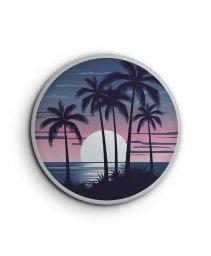 Значок Пальмовий пляж - На заході сонця