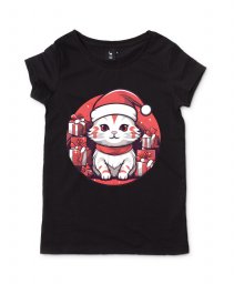 Жіноча футболка Новорічний Кіт