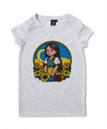 Жіноча футболка Мила Українська дівчинка