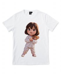 Чоловіча футболка Мила дівчинка з ведмедиком на руках