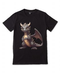 Чоловіча футболка Милий, маленький, добрий дракончик. 
