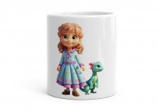 Чашка Мила дівчинка з маленьким дракончиком
