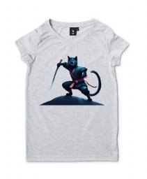 Жіноча футболка Кіт-ніндзя.