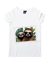 Жіноча футболка Лінивці-Відпочивальники (Селфі)