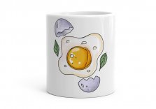 Чашка круте смажене  яйце