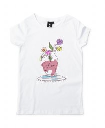Жіноча футболка a heart-shaped Vase with flowers 