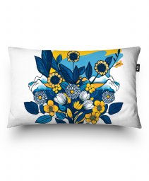 Подушка прямокутна  "Українські барви в квітах"