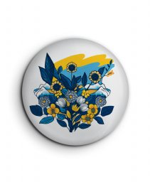 Значок  "Українські барви в квітах"