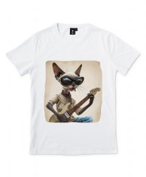 Чоловіча футболка Oрієнтальний Кіт Гитарист