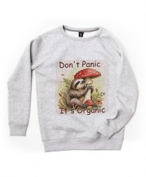 Чоловічий світшот Don't Panic it's Organic. Лінивець з грибами Мухомор