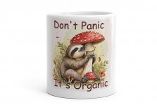 Чашка Don't Panic it's Organic. Лінивець з грибами Мухомор