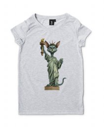 Жіноча футболка Кішка Орієнтальна  Statue Of Liberty