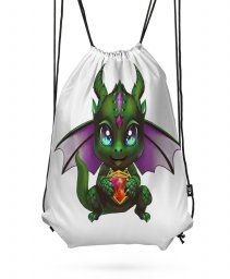 Рюкзак зелений дракон з діамантом