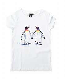 Жіноча футболка Закохані пінгвіни