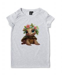 Жіноча футболка Черепаха з квітами