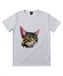 Чоловіча футболка Мордочка красивого смугастого кота