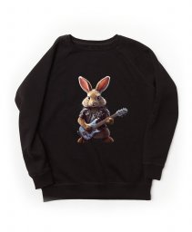 Жіночий світшот Кролик грає метал