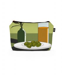 Косметичка тарілка з оливками і ваза 