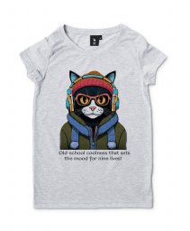 Жіноча футболка  Black Cat - олдскульний, що створює настрій на дев'ять життів