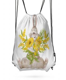 Рюкзак Зайчик з букетом квітів.