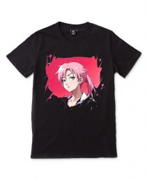 Чоловіча футболка Дівчина з рожевим волоссям