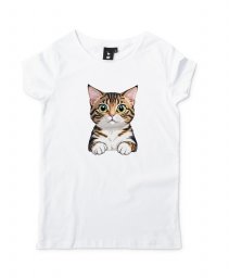 Жіноча футболка Миле кошеня з великими очима