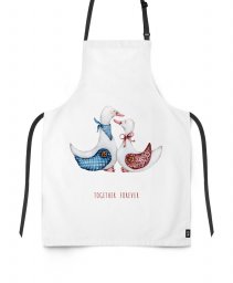 Фартух Акварельна чарівна пара гусей / Watercolor Charming Pair of Geese