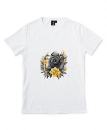 Чоловіча футболка Фотоапарат у квітах
