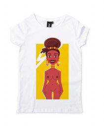 Жіноча футболка Silhouette of african girl