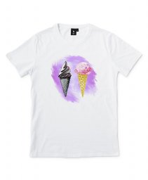 Чоловіча футболка Мороженое-рожок на фиолетовом фоне