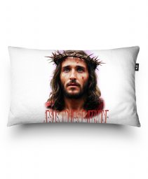 Подушка прямокутна Jesus loves everyone (Ісус любить всіх)