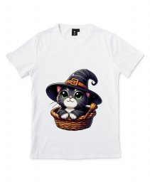 Чоловіча футболка Котик-маг в шляпі