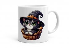 Чашка Котик-маг в шляпі