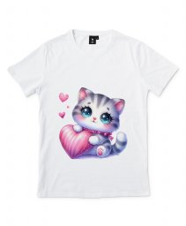 Чоловіча футболка Котик з серцем
