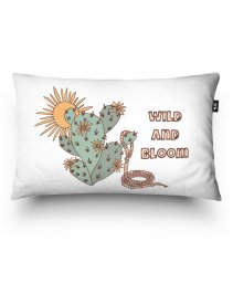 Подушка прямокутна Квітучий кактус під сонцем / Blooming cactus under the sun