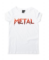 Жіноча футболка Напис "METAL"