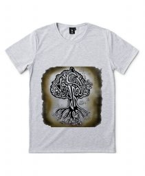 Чоловіча футболка Дерево Іґґдрасілль і Скандинавські міфічні тварини